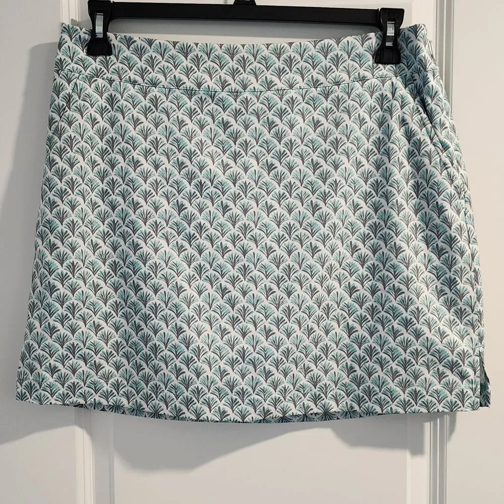 Vineyard Vines Printed Skort Size 10 Blue White Preppy Summer Golf Tennis